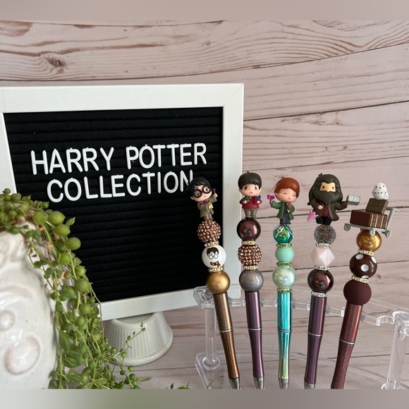 Handmade “Rubeus Hagrid” Beaded Pen - Harry Potter Wizarding World Collection - Picture 5 of 6